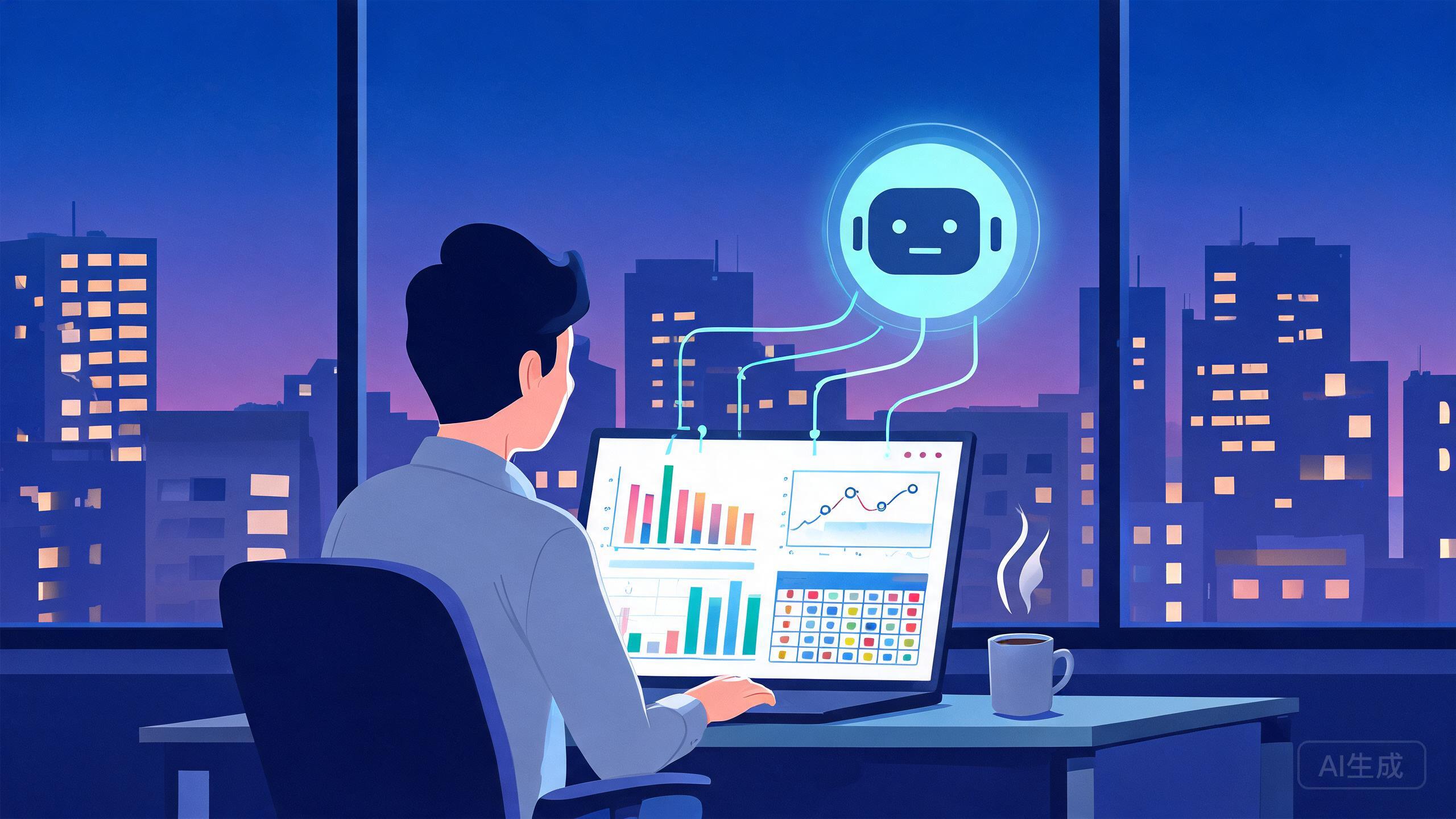 月底做报表做到凌晨两点,后来发现AI能帮我做一半